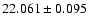 $22.061\pm0.095$
