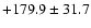 $+179.9\pm31.7$