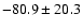 $-80.9\pm20.3$
