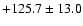 $+125.7\pm13.0$