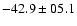 $-42.9\pm05.1$