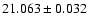 $21.063\pm0.032$