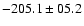 $- 205.1 \pm 05.2$