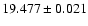 $19.477\pm0.021$