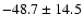 $-48.7\pm14.5$