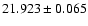 $21.923\pm 0.065$