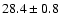 $28.4 \pm 0.8$