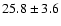 $25.8 \pm 3.6$