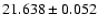 $21.638\pm0.052$