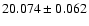 $20.074\pm0.062$