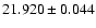 $21.920 \pm 0.044$