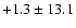 $+1.3 \pm 13.1$