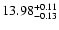 $\rm 13.98^{+0.11}_{-0.13}$