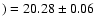 $) = 20.28\pm0.06$