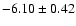 $-6.10\pm0.42$