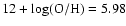 $12+\log({\rm O/H})=5.98$