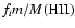 $f_i m / M({\rm HII})$