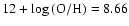 $12+\log {\rm (O/H)} = 8.66$
