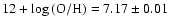 $12+\log {\rm (O/H)} = 7.17\pm0.01$