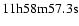 $11{\rm h}58{\rm m}57.3{\rm s}$