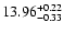 $\rm 13.96^{+0.22}_{-0.33}$