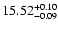 $\rm 15.52^{+0.10}_{-0.09} $