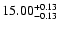 $\rm 15.00^{+0.13}_{-0.13} $