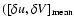 $([\delta u,\delta V]_{\rm mean}$