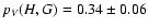 $p_V(H,G)=0.34\pm 0.06$