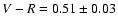 $V-R=0.51\pm0.03$