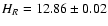 $H_R=12.86 \pm 0.02$