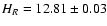 $H_R=12.81\pm0.03$