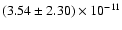 $(3.54 \pm 2.30) \times 10^{-11}$