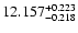 $\rm 12.157^{+0.223}_{-0.218} $