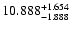 $\rm 10.888^{+1.654}_{-1.888}$