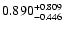 $\rm0.890^{+0.809}_{-0.446}$