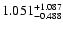 $\rm 1.051^{+1.087}_{-0.488}$