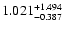 $\rm 1.021^{+1.494}_{-0.387}$