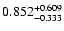 $\rm0.852^{+0.609}_{-0.333}$