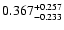 $\rm0.367^{+0.257}_{-0.233}$