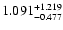 $\rm 1.091^{+1.219}_{-0.477}$