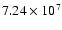 $7.24 \times 10^{7}$