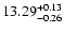 $\rm 13.29^{+0.13}_{-0.26}$