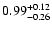$\rm0.99^{+0.12}_{-0.26}$