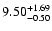 $\rm 9.50^{+1.69}_{-0.50}$