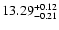 $\rm 13.29^{+0.12}_{-0.21}$
