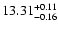 $\rm 13.31^{+0.11}_{-0.16}$