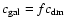 $c_{\rm gal} = f c_{\rm dm}$