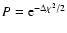 $P = {\rm e}^{-\Delta \chi^{2}/2}$