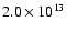 $2.0 \times 10^{13}$